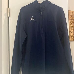 Nike Jordan Jumpman quarters zip pull over. Navy blue men’s Large